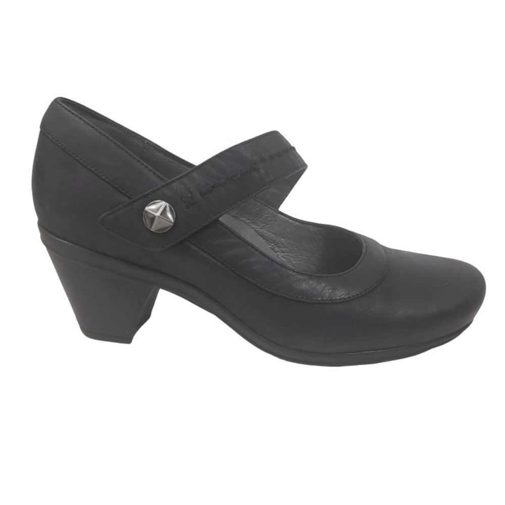 Abeo Bio System 7.5 N Rebeka Mary Jane Black Mary Jane Leather Women's Shoes